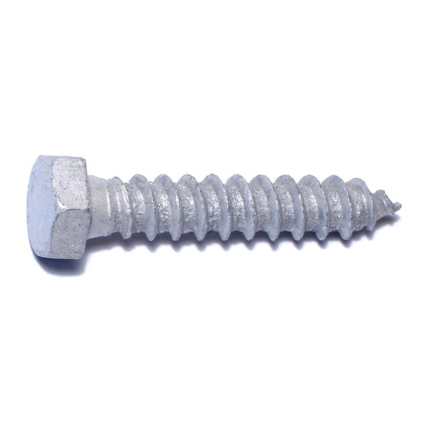 Midwest Fastener Lag Screw, 3/8 in, 2 in, Steel, Hot Dipped Galvanized Hex Hex Drive, 15 PK 35343